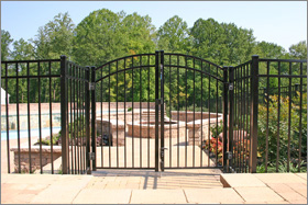 arched top aluminum fence gates