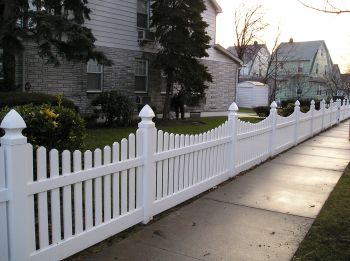 Avondale Scallop PVC Fence #3