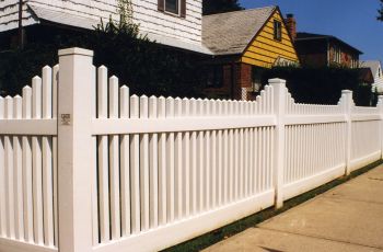 Hampton Stepped PVC Fence #2