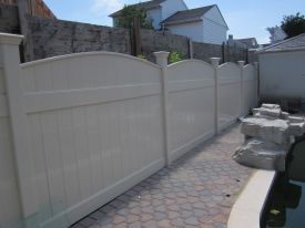 Lakeland Arched PVC Fence