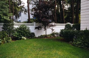 Montauk Point Stepped PVC Fence #2