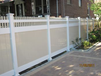 Montauk Point Straight PVC Fence #2