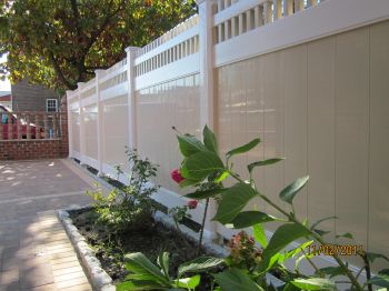 Montauk Point Straight PVC Fence #3
